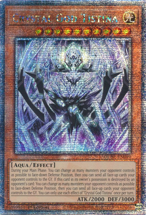 Crystal God Tistina [DUNE-EN089] Quarter Century Secret Rare 