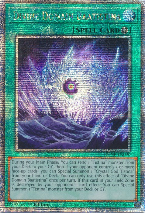 Divine Domain Baatistina [DUNE-EN090] Quarter Century Secret Rare 