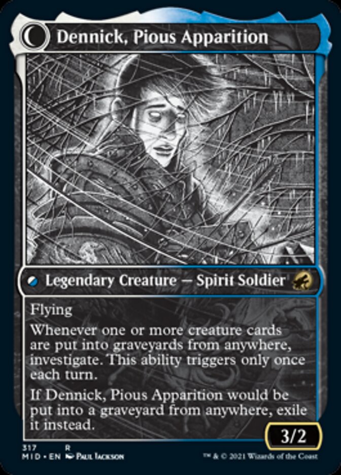 Dennick, Pious Apprentice // Dennick, Pious Apparition (Showcase Eternal Night) [Innistrad: Midnight Hunt] 