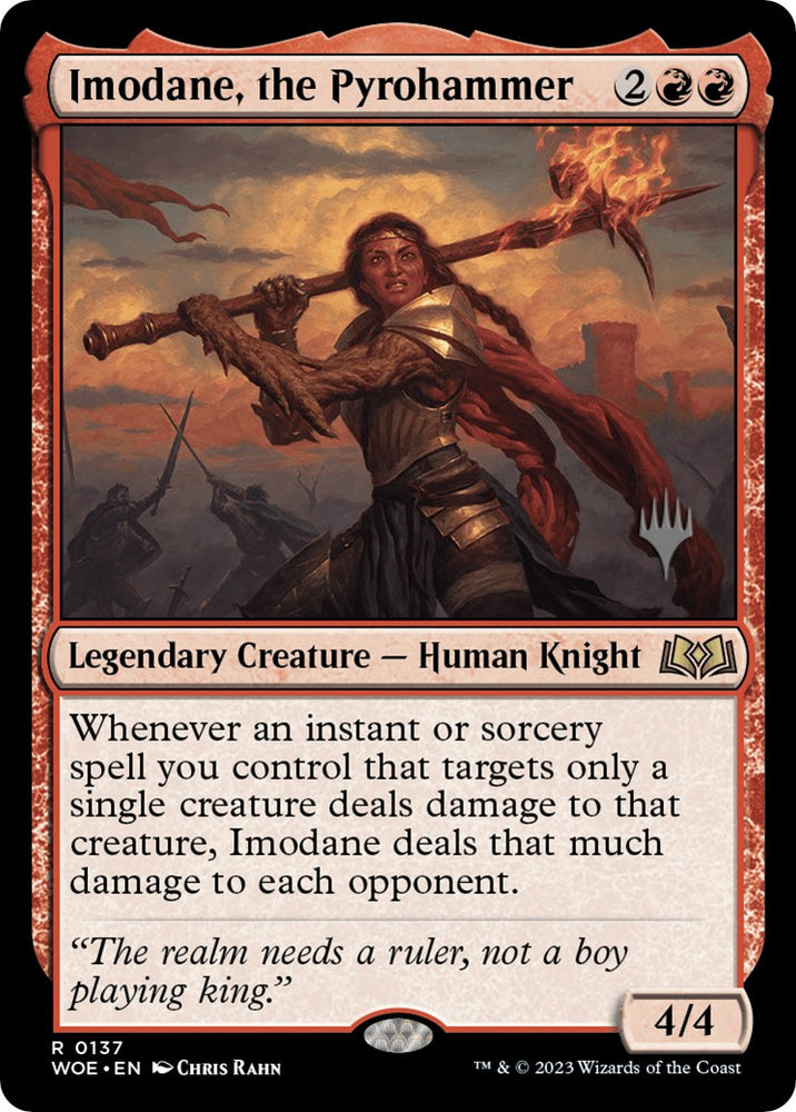 Imodane, the Pyrohammer (Promo Pack) [Wilds of Eldraine Promos] 