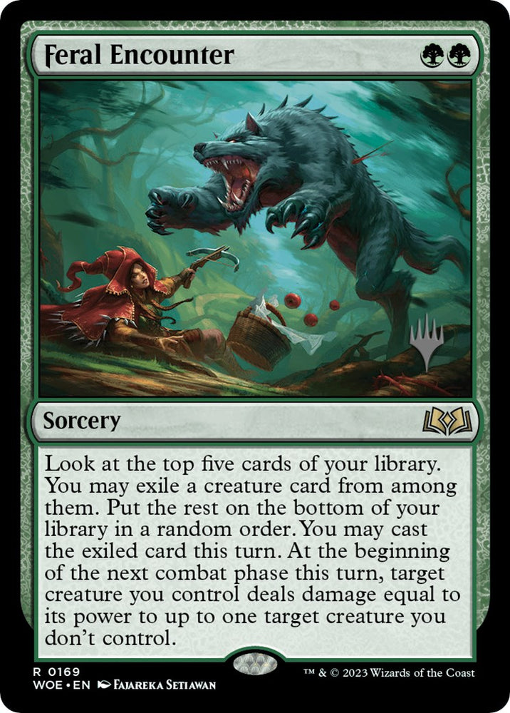 Feral Encounter (Promo Pack) [Wilds of Eldraine Promos] 