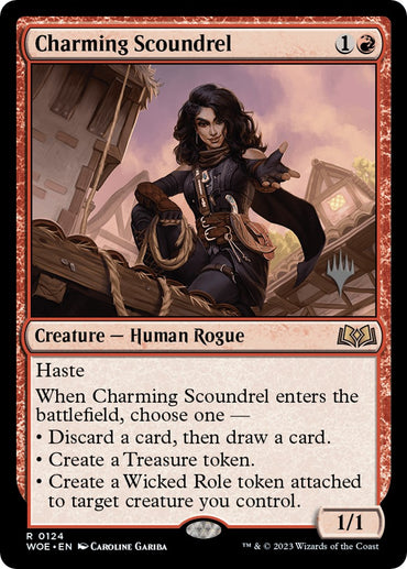 Charming Scoundrel (Promo Pack) [Wilds of Eldraine Promos] 