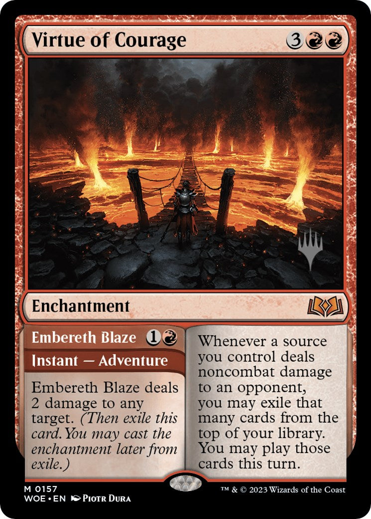 Virtue of Courage //Embereth Blaze (Promo Pack) [Wilds of Eldraine Promos] 