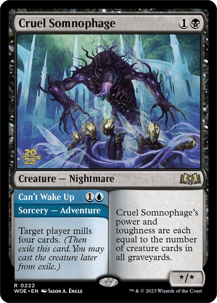 Cruel Somnophage // Can't Wake Up (Promo Pack) [Wilds of Eldraine Promos] 