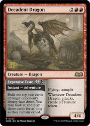 Decadent Dragon // Expensive Taste (Promo Pack) [Wilds of Eldraine Promos] 