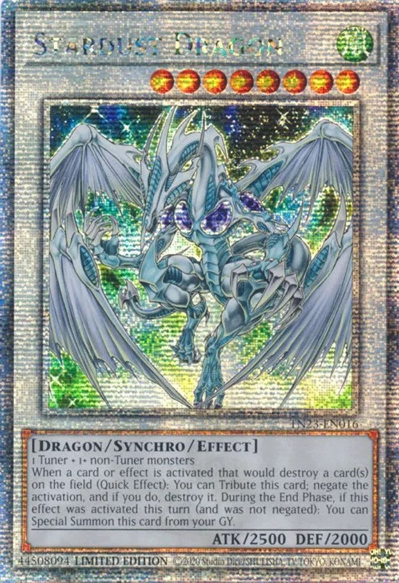 Stardust Dragon [TN23-EN016] Quarter Century Secret Rare 