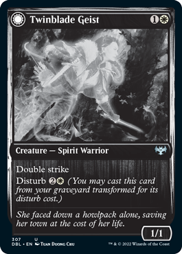 Twinblade Geist // Twinblade Invocation [Innistrad: Double Feature] 