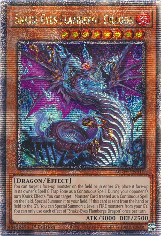Snake-Eyes Flamberge Dragon (Quarter Century Secret Rare) [AGOV-EN010] Quarter Century Secret Rare 