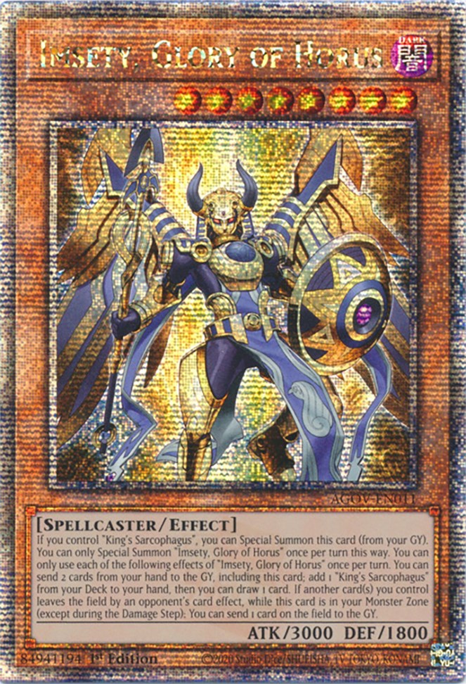 Imsety, Glory of Horus (Quarter Century Secret Rare) [AGOV-EN011] Quarter Century Secret Rare 