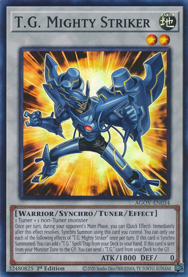 TG Mighty Striker [AGOV-EN034] Super Rare 