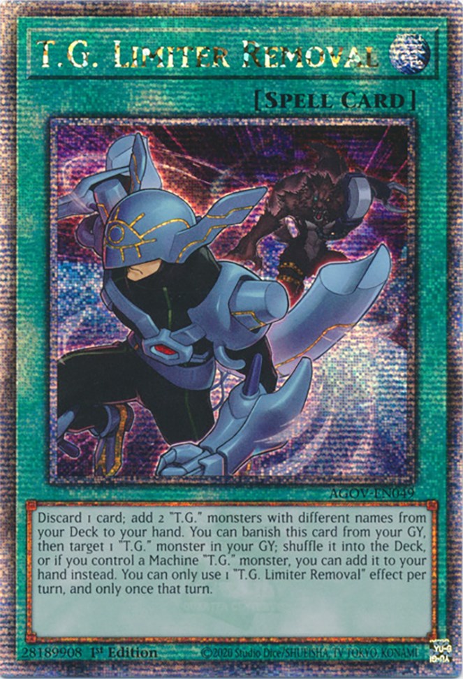 TG Limiter Removal (Quarter Century Secret Rare) [AGOV-EN049] Quarter Century Secret Rare 
