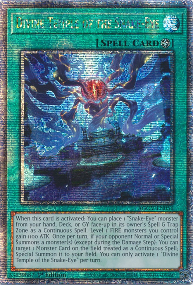 Divine Temple of the Snake-Eye (Quarter Century Secret Rare) [AGOV-EN056] Quarter Century Secret Rare 