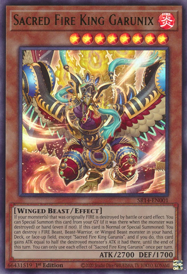 Sacred Fire King Garunix [SR14-EN001] Ultra Rare 