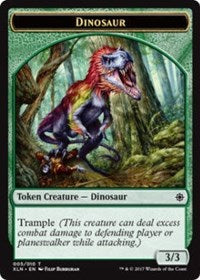 Dinosaur // Treasure (009) Double-Sided Token [Ixalan Tokens] 