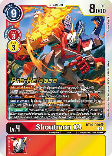 Shoutmon X4 [BT10-009] [Xros Encounter Pre-Release Cards] 