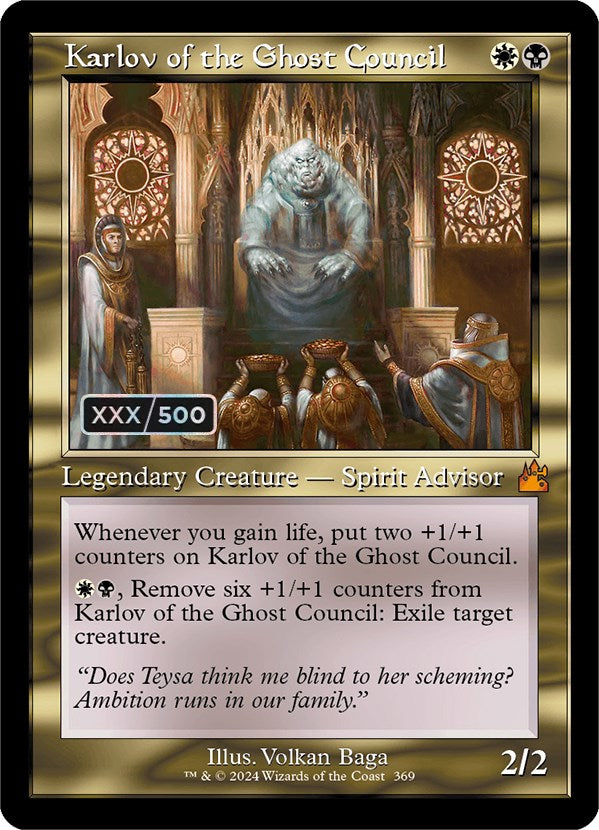 Karlov of the Ghost Council (Retro) (Serialized) [Ravnica Remastered] 