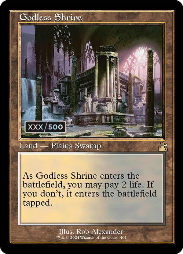 Godless Shrine (Retro) (Serialized) [Ravnica Remastered] 