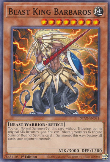 Beast King Barbaros [STAX-EN031] Common 