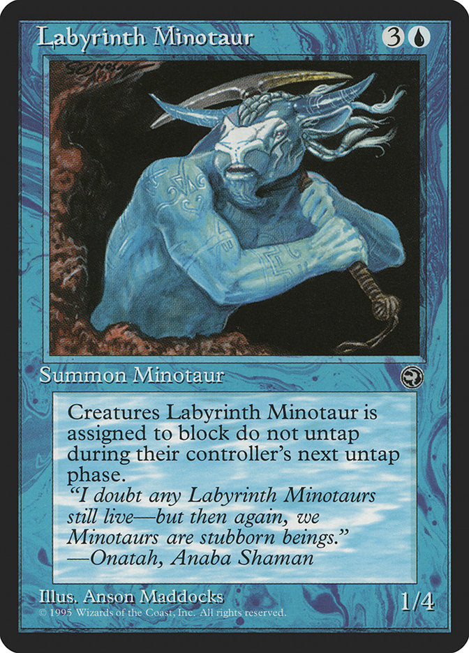 Labyrinth Minotaur (Onatah Flavor Text) [Homelands] 