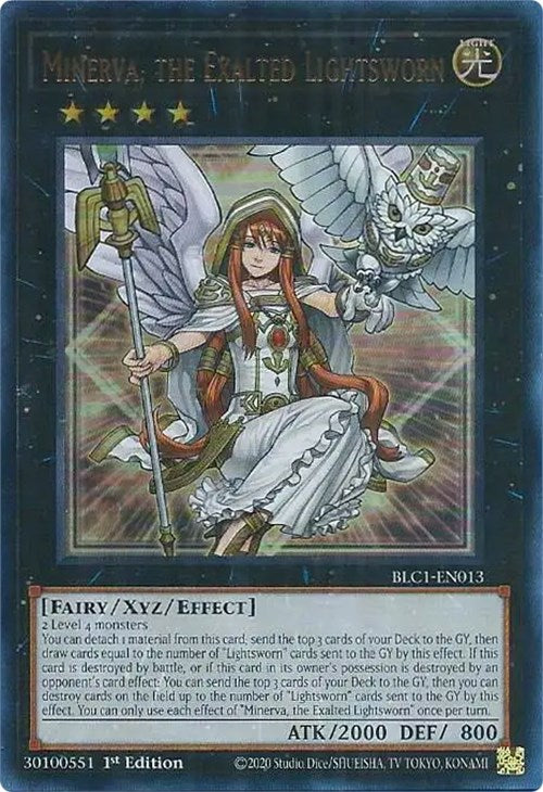 Minerva, the Exalted Lightsworn [BLC1-EN013] Ultra Rare 