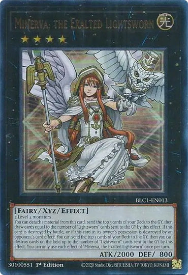 Minerva, the Exalted Lightsworn [BLC1-EN013] Ultra Rare 