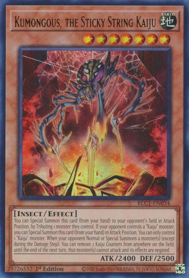 Kumongous, the Sticky String Kaiju [BLC1-EN034] Ultra Rare 