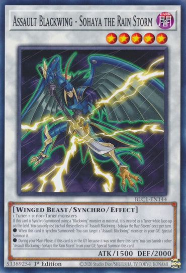 Assault Blackwing - Sohaya the Rain Storm [BLC1-EN144] Common 