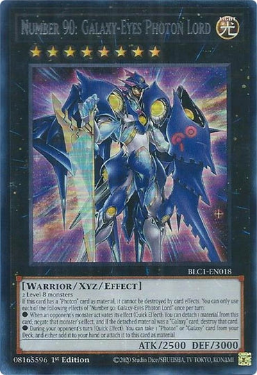 Number 90: Galaxy-Eyes Photon Lord (Silver) [BLC1-EN018] Ultra Rare 