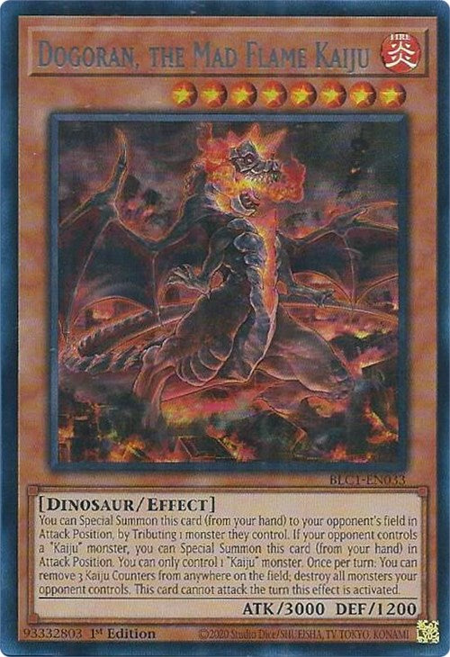 Dogoran, the Mad Flame Kaiju (Silver) [BLC1-EN033] Ultra Rare 