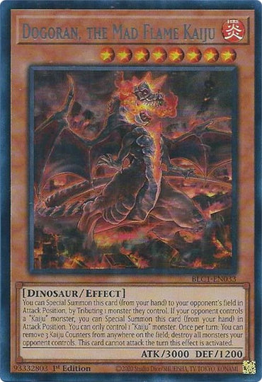 Dogoran, the Mad Flame Kaiju (Silver) [BLC1-EN033] Ultra Rare 