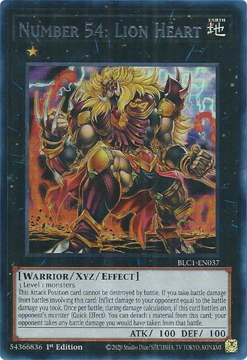 Number 54: Lion Heart (Silver) [BLC1-EN037] Ultra Rare 