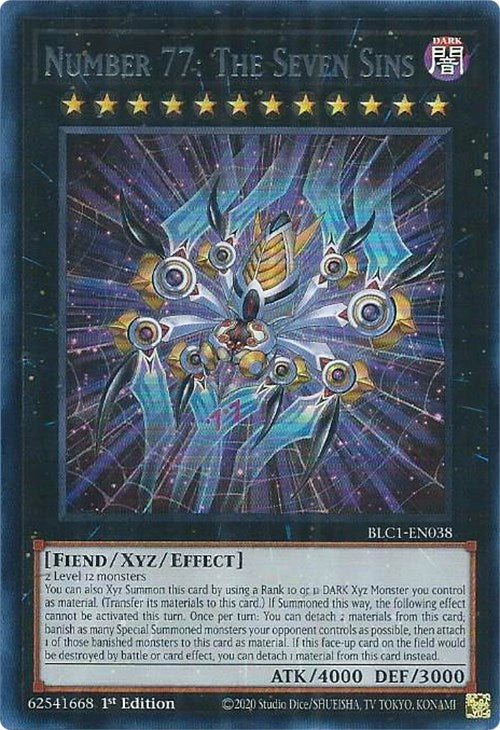 Number 77: The Seven Sins (Silver) [BLC1-EN038] Ultra Rare 