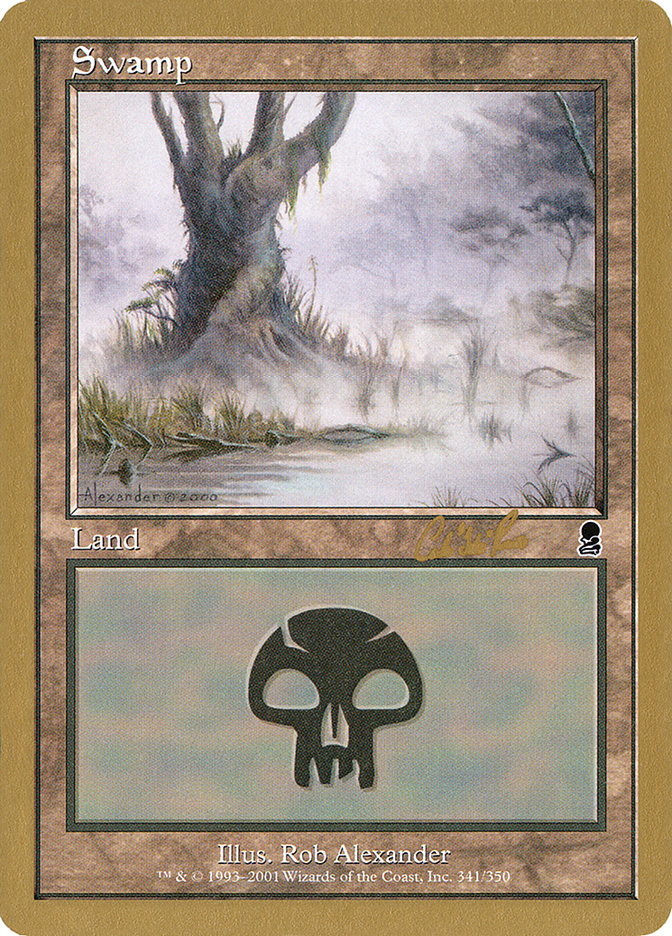 Swamp (cr341) (Carlos Romao) [World Championship Decks 2002] 