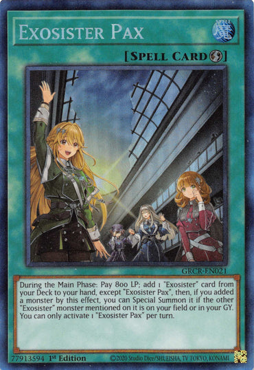 Exosister Pax [GRCR-EN021] Collector's Rare 