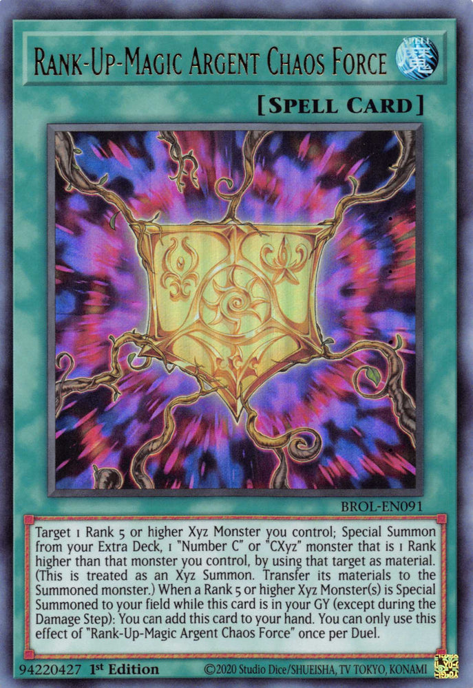 Rank-Up-Magic Argent Chaos Force [BROL-EN091] Ultra Rare 