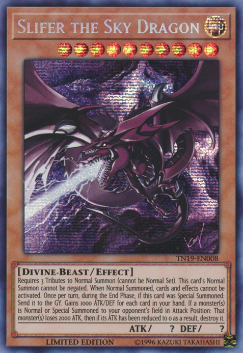 Slifer the Sky Dragon [TN19-EN008] Prismatic Secret Rare 