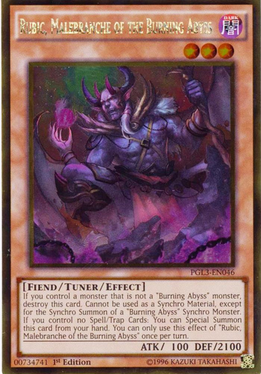 Rubic, Malebranche of the Burning Abyss [PGL3-EN046] Gold Rare 