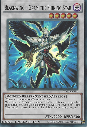 Blackwing - Gram the Shining Star [TDIL-ENSE1] Super Rare 