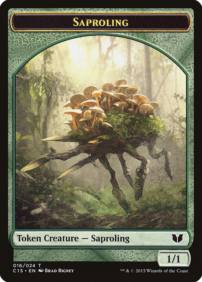 Saproling // Spider Double-Sided Token [Commander 2015 Tokens] 