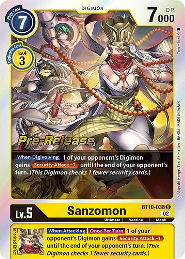 Sanzomon [BT10-038] [Xros Encounter Pre-Release Cards] 