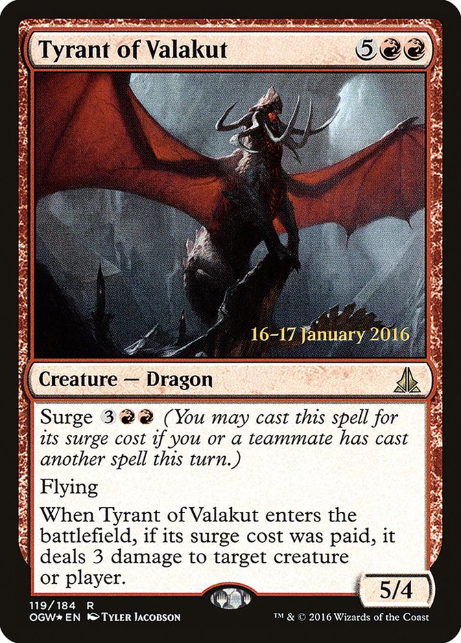 Tyrant of Valakut [Oath of the Gatewatch Prerelease Promos] 