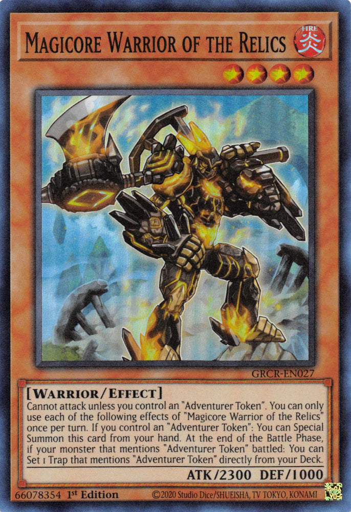 Magicore Warrior of the Relics [GRCR-EN027] Super Rare 