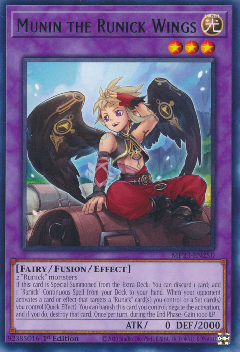 Munin the Runick Wings [MP23-EN250] Rare 