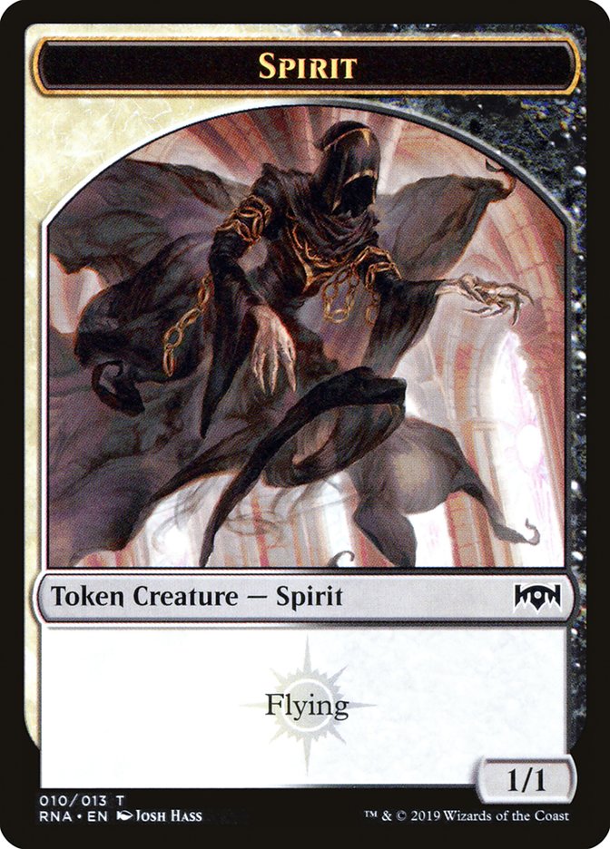 Spirit (002) // Spirit (010) Double-Sided Token [Ravnica Allegiance Guild Kit Tokens]