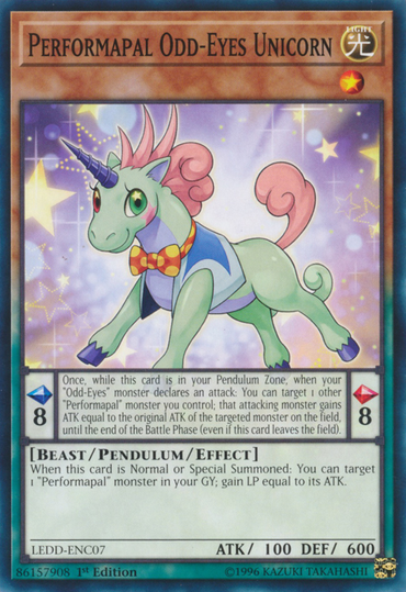 Performapal Odd-Eyes Unicorn [LEDD-ENC07] Common 