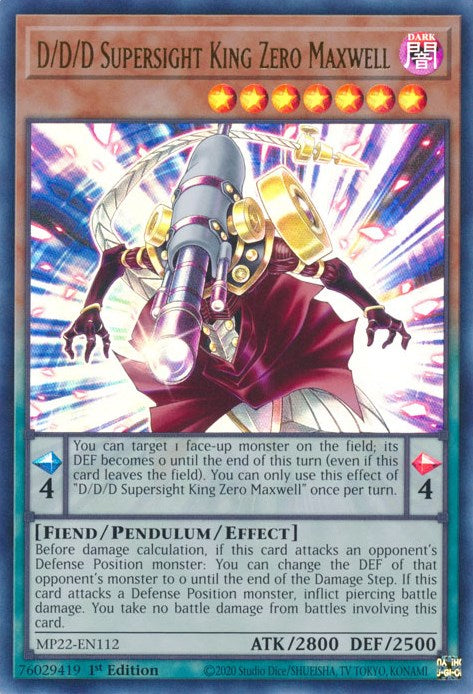 D/D/D Supersight King Zero Maxwell [MP22-EN112] Ultra Rare 