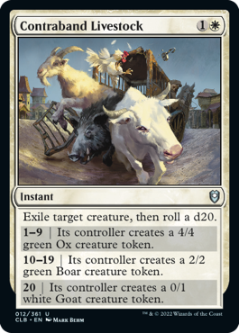 Contraband Livestock [Commander Legends: Battle for Baldur's Gate] 