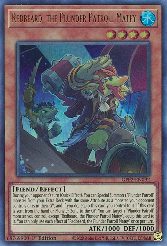 Redbeard, the Plunder Patroll Matey [GFP2-EN092] Ultra Rare 