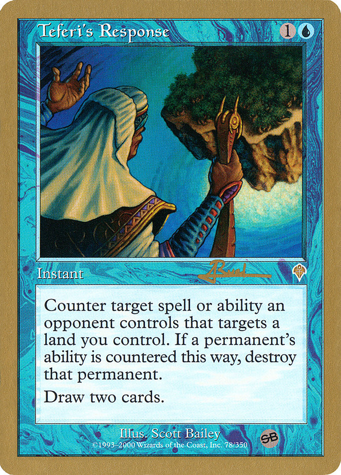 Teferi's Response (Antoine Ruel) (SB) [World Championship Decks 2001] 
