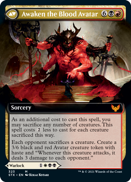 Extus, Oriq Overlord // Awaken the Blood Avatar (Extended Art) [Strixhaven: School of Mages] 